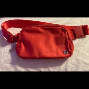 Red Lululemon fanny pack
